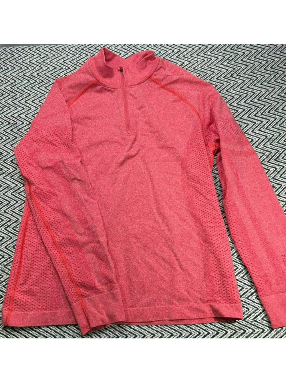 Figs Unisex Seamless Red Long Sleeve 1/4-Zip Pullover 2XL